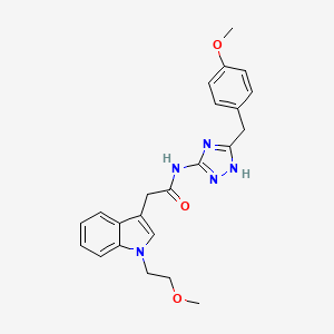 N-[3-(4-methoxybenzyl)-1H-1,2,4-triazol-5-yl]-2-[1-(2-methoxyethyl)-1H-indol-3-yl]acetamide