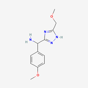 (5-(Methoxymethyl)-1H-1,2,4-triazol-3-yl)(4-methoxyphenyl)methanamine