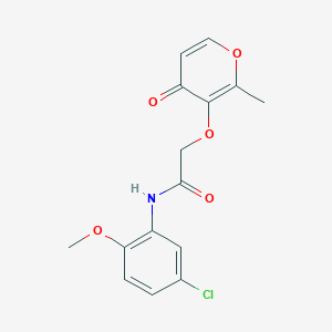 N-(5-chloro-2-methoxyphenyl)-2-[(2-methyl-4-oxo-4H-pyran-3-yl)oxy]acetamide