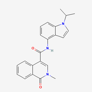 2-methyl-1-oxo-N-[1-(propan-2-yl)-1H-indol-4-yl]-1,2-dihydroisoquinoline-4-carboxamide