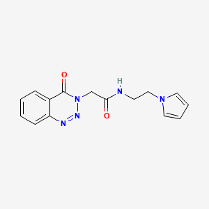 2-(4-oxo-1,2,3-benzotriazin-3(4H)-yl)-N-[2-(1H-pyrrol-1-yl)ethyl]acetamide