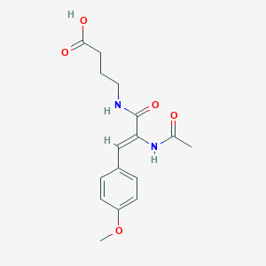 molecular formula C16H20N2O5 B060327 4-((2-(Acetylamino)-3-(4-methoxyphenyl)-1-oxo-2-propenyl)amino)butanoic acid CAS No. 172798-51-5