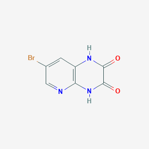 molecular formula C7H4BrN3O2 B060328 7-溴吡啶并[2,3-b]吡嗪-2,3(1H,4H)-二酮 CAS No. 168123-82-8