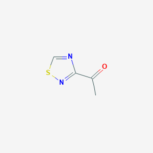 molecular formula C4H4N2OS B060329 1-(1,2,4-Thiadiazol-3-yl)ethanone CAS No. 185445-04-9