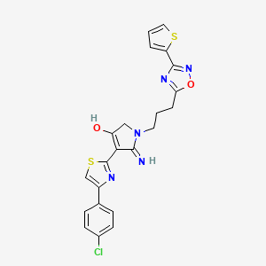 molecular formula C22H18ClN5O2S2 B603291 C22H18ClN5O2S2 CAS No. 1676054-50-4