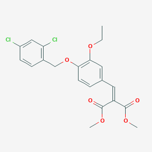 molecular formula C21H20Cl2O6 B6032921 dimethyl {4-[(2,4-dichlorobenzyl)oxy]-3-ethoxybenzylidene}malonate 