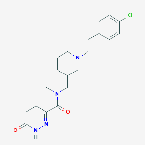 molecular formula C20H27ClN4O2 B6032923 N-({1-[2-(4-chlorophenyl)ethyl]-3-piperidinyl}methyl)-N-methyl-6-oxo-1,4,5,6-tetrahydro-3-pyridazinecarboxamide 
