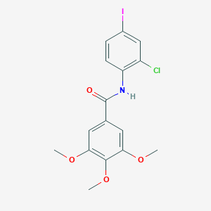 molecular formula C16H15ClINO4 B6032941 N-(2-chloro-4-iodophenyl)-3,4,5-trimethoxybenzamide 