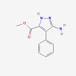 molecular formula C11H11N3O2 B603305 methyl 3-amino-4-phenyl-1H-pyrazole-5-carboxylate CAS No. 186672-67-3