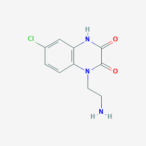 molecular formula C10H10ClN3O2 B603308 1-(2-aminoethyl)-6-chloro-3-hydroxyquinoxalin-2(1H)-one CAS No. 1374506-09-8
