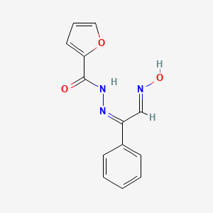 molecular formula C13H11N3O3 B6033101 N-[(Z)-[(2E)-2-hydroxyimino-1-phenylethylidene]amino]furan-2-carboxamide 