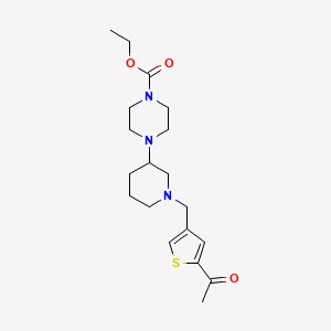 ethyl 4-{1-[(5-acetyl-3-thienyl)methyl]-3-piperidinyl}-1-piperazinecarboxylate