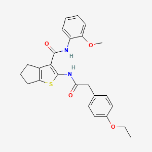 2-{[(4-ethoxyphenyl)acetyl]amino}-N-(2-methoxyphenyl)-5,6-dihydro-4H-cyclopenta[b]thiophene-3-carboxamide