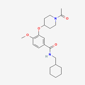 3-[(1-acetyl-4-piperidinyl)oxy]-N-(cyclohexylmethyl)-4-methoxybenzamide