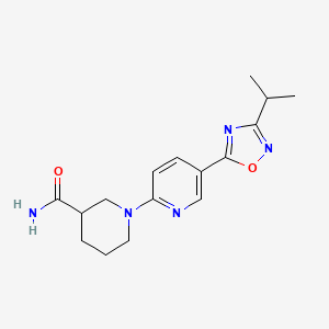 1-[5-(3-isopropyl-1,2,4-oxadiazol-5-yl)-2-pyridinyl]-3-piperidinecarboxamide