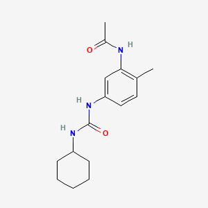 molecular formula C16H23N3O2 B603335 N-(5-{[(cyclohexylamino)carbonyl]amino}-2-methylphenyl)acetamide CAS No. 1246496-90-1