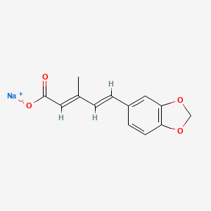 molecular formula C13H11NaO4 B6033426 sodium;(2E,4E)-5-(1,3-benzodioxol-5-yl)-3-methylpenta-2,4-dienoate 