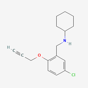 molecular formula C16H20ClNO B603347 N-(5-Chloro-2-(prop-2-yn-1-yloxy)benzyl)cyclohexanamine CAS No. 1239720-53-6