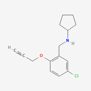 molecular formula C15H18ClNO B603348 N-(5-Chloro-2-(prop-2-yn-1-yloxy)benzyl)cyclopentanamine CAS No. 1239725-13-3