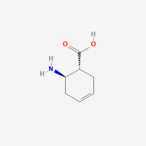 molecular formula C7H11NO2 B060335 (1R,6R)-6-aminocyclohex-3-ene-1-carboxylic acid CAS No. 189125-31-3