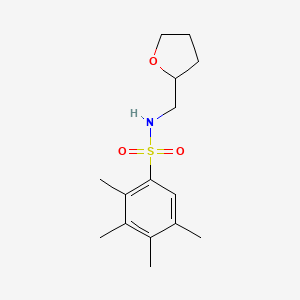 2,3,4,5-tetramethyl-N-(tetrahydro-2-furanylmethyl)benzenesulfonamide