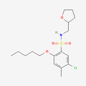 5-chloro-4-methyl-2-(pentyloxy)-N-(tetrahydro-2-furanylmethyl)benzenesulfonamide