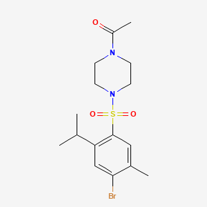 1-Acetyl-4-[(4-bromo-2-isopropyl-5-methylphenyl)sulfonyl]piperazine
