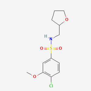 4-chloro-3-methoxy-N-(tetrahydro-2-furanylmethyl)benzenesulfonamide