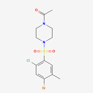 1-Acetyl-4-[(4-bromo-2-chloro-5-methylphenyl)sulfonyl]piperazine