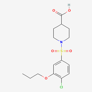1-(4-Chloro-3-propoxybenzenesulfonyl)piperidine-4-carboxylic acid