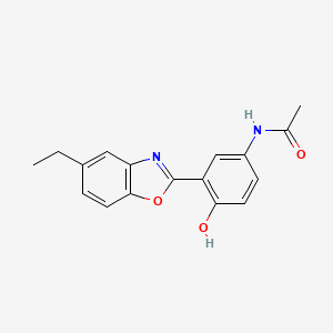 molecular formula C17H16N2O3 B603366 N-[3-(5-ethyl-1,3-benzoxazol-2-yl)-4-hydroxyphenyl]acetamide CAS No. 328944-70-3