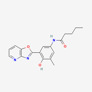N-(4-hydroxy-3-methyl-5-[1,3]oxazolo[4,5-b]pyridin-2-ylphenyl)pentanamide