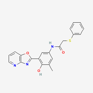 N-(4-hydroxy-3-methyl-5-[1,3]oxazolo[4,5-b]pyridin-2-ylphenyl)-2-(phenylsulfanyl)acetamide