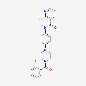 2-chloro-N-(4-{4-[(2-fluorophenyl)carbonyl]piperazin-1-yl}phenyl)pyridine-3-carboxamide