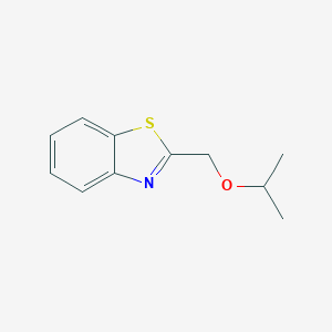 molecular formula C11H13NOS B060337 Benzothiazole, 2-[(1-methylethoxy)methyl]- CAS No. 190384-95-3