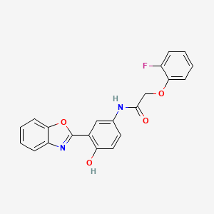N-[3-(1,3-benzoxazol-2-yl)-4-hydroxyphenyl]-2-(2-fluorophenoxy)acetamide