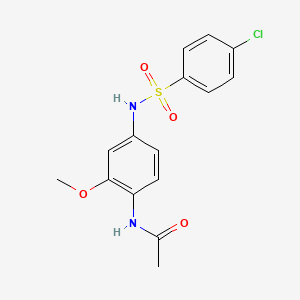 N-(4-{[(4-chlorophenyl)sulfonyl]amino}-2-methoxyphenyl)acetamide