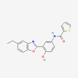 N-[3-(5-ethyl-1,3-benzoxazol-2-yl)-4-hydroxyphenyl]thiophene-2-carboxamide