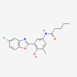 N-[3-(5-chloro-1,3-benzoxazol-2-yl)-4-hydroxy-5-methylphenyl]pentanamide