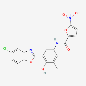 N-[3-(5-chloro-1,3-benzoxazol-2-yl)-4-hydroxy-5-methylphenyl]-5-nitro-2-furamide