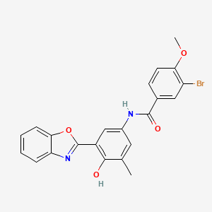 N-[3-(1,3-benzoxazol-2-yl)-4-hydroxy-5-methylphenyl]-3-bromo-4-methoxybenzamide