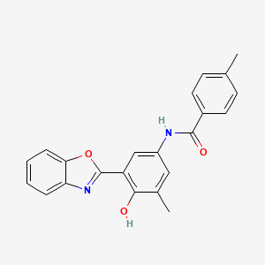N-[3-(1,3-benzoxazol-2-yl)-4-hydroxy-5-methylphenyl]-4-methylbenzamide