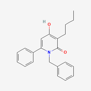 molecular formula C22H23NO2 B603424 1-benzyl-3-butyl-4-hydroxy-6-phenyl-2(1H)-pyridinone CAS No. 203123-59-5