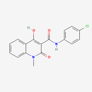 molecular formula C17H13ClN2O3 B603427 N-(4-chlorophenyl)-4-hydroxy-1-methyl-2-oxo-1,2-dihydro-3-quinolinecarboxamide CAS No. 84088-24-4