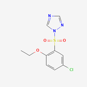 molecular formula C10H10ClN3O3S B603436 1-(5-chloro-2-ethoxybenzenesulfonyl)-1H-1,2,4-triazole CAS No. 1808436-53-4