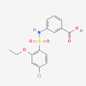 molecular formula C15H14ClNO5S B603438 3-(4-Chloro-2-ethoxybenzenesulfonamido)benzoic acid CAS No. 1206129-35-2