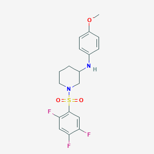 molecular formula C18H19F3N2O3S B6034416 N-(4-methoxyphenyl)-1-(2,4,5-trifluorophenyl)sulfonylpiperidin-3-amine 