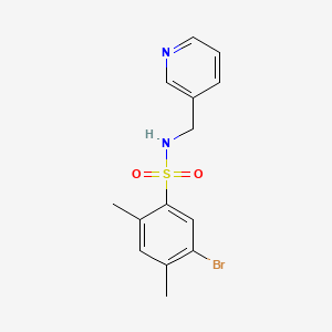 molecular formula C14H15BrN2O2S B603443 5-bromo-2,4-dimethyl-N-(3-pyridinylmethyl)benzenesulfonamide CAS No. 1206125-05-4