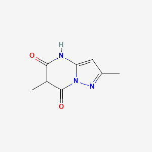 molecular formula C8H9N3O2 B603444 2,6-dimethyl-4H,5H,6H,7H-pyrazolo[1,5-a]pyrimidine-5,7-dione CAS No. 1423025-72-2