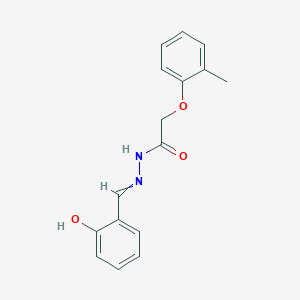 molecular formula C16H16N2O3 B603453 N-[(2-hydroxyphenyl)methylideneamino]-2-(2-methylphenoxy)acetamide CAS No. 92966-77-3